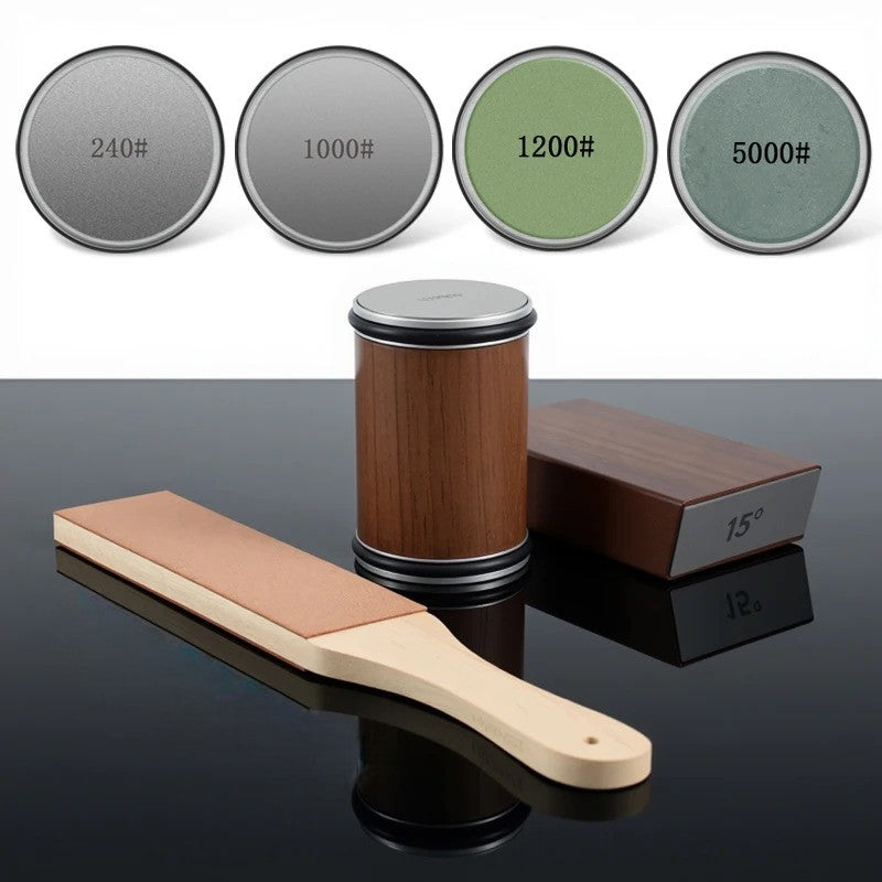 Premium Roller Sharpener with 4-grit diamond stones