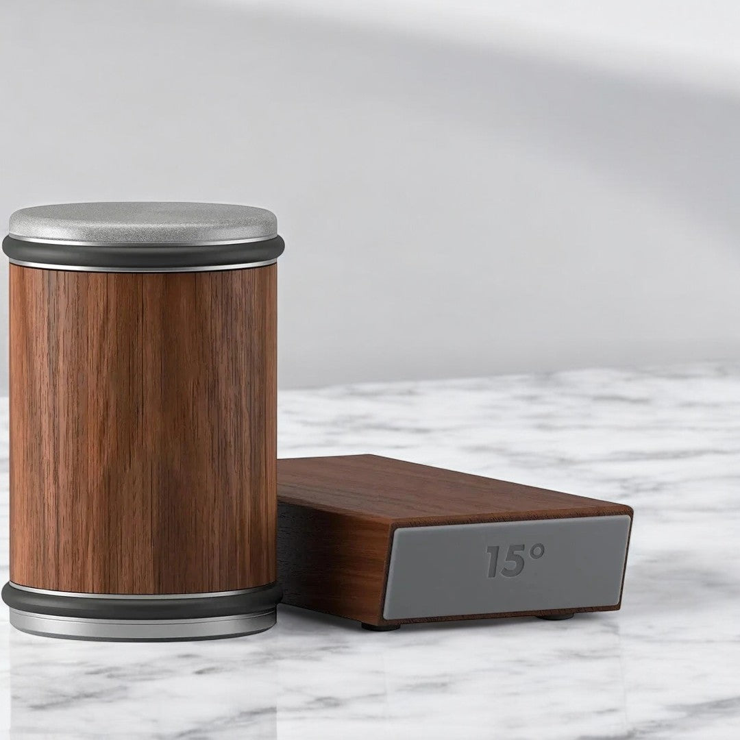 Wooden rolling knife sharpener